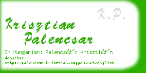 krisztian palencsar business card